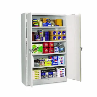 Tennsco Assembled Jumbo Steel Storage Cabinet, Light Gray, 48"W x 24"D x 78"H