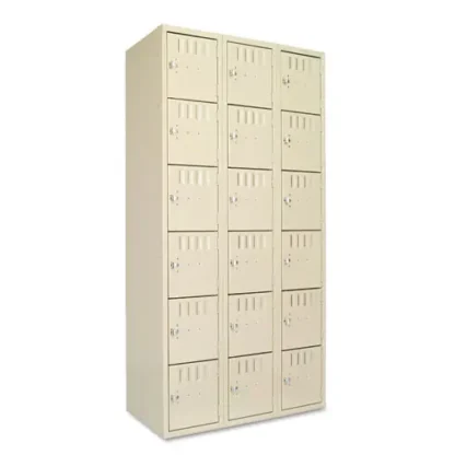Tennsco Box Compartments, Triple Stack, 36w x 18d x 72h, Sand