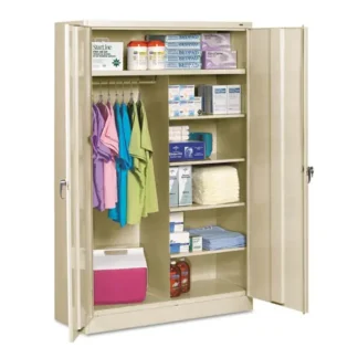 Tennsco Jumbo Combination Steel Storage Cabinet, Putty