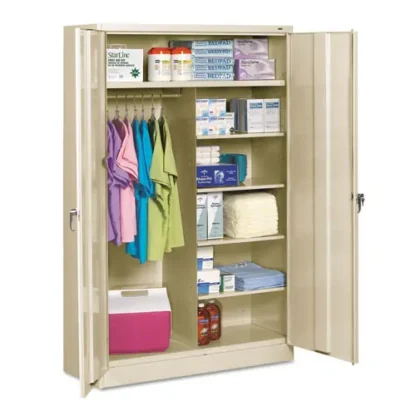 Tennsco Jumbo Combination Steel Storage Cabinet, Putty