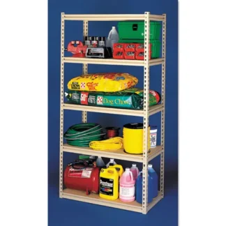 Tennsco Stur-D-Stor Shelving, Five-Shelf, 36.5" W x 18.5" D x 72" H, Sand
