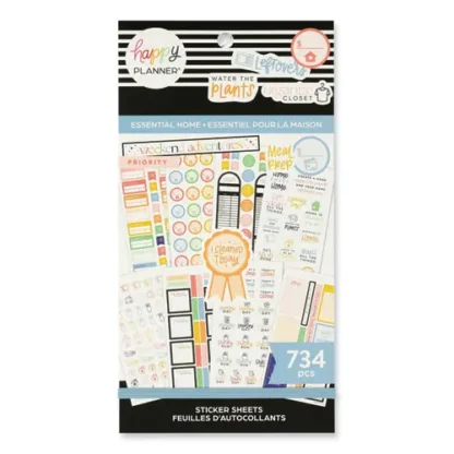 The Happy Planner® Essentials Home Classic Stickers, Productivity Theme, 734 Stickers