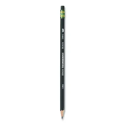 Ticonderoga® Pencils, HB (#2), Black Lead, Black Barrel, Dozen
