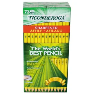 Ticonderoga® Pre-Sharpened Pencil, HB (#2), Black Lead, Yellow Barrel, 72/Pack