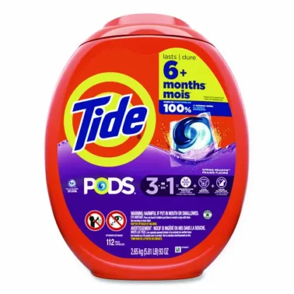 Tide® PODS Laundry Detergent, Spring Meadow, 112 Pods/Tub