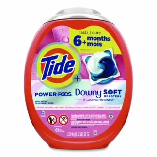 Tide® Power PODS Plus Downy Laundry Detergent, April Fresh Scent, 63 Pods, 98 oz Tub