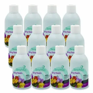 TimeMist® Premium Metered Air Freshener Refill, Spring Flowers, 7.1 oz, 12/Carton