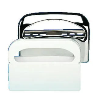 Toilet Seat Cover Dispenser, White Plastic, 16" x 3.25" x 11.5"