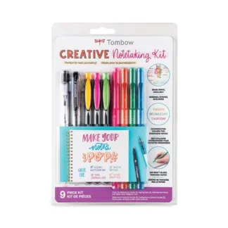 Tombow® Creative Notetaking Kit, 0.7mm Ballpoint Pen, 0.5mm HB Pencil, (4) Bullet/Chisel Tip Markers, (3) Chisel/Fine Tip Highlighters