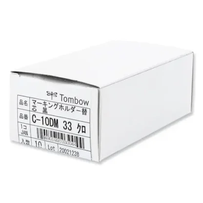 Tombow® Mechanical Wax-Based Marking Pencil Refills, 4.4 mm, Black, 10/Box