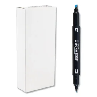 Tombow® Mono® Highlighters, Skyblue Ink, Bullet/Chisel Tip, Skyblue Barrel, 10/Box