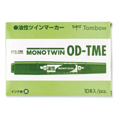 Tombow® Mono Twin Bold Permanent Marker, Fine/Broad Tips, Red, 10/Box