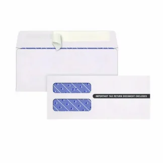 TOPS™ 1099 Double Window Envelope, Commercial Flap, Self-Adhesive Closure, 3.75 x 8.75, White, 24/Pack