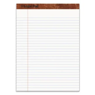 TOPS™ "The Legal Pad" Ruled Perforated Pads, Wide/Legal Rule, 50 White 8.5 x 11.75 Sheets