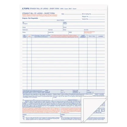 TOPS™ Bill of Lading