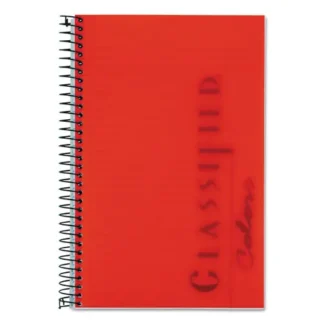 TOPS™ Color Notebooks, 1-Subject, Narrow Rule, Ruby Red Cover