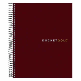 TOPS™ Docket Gold Planner, Project-Management Format, Narrow Ruled, Black Cover, 70 Sheets, 8.5" x 6.75"