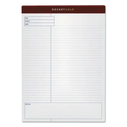 TOPS™ Docket Gold Planning Pads, Project-Management Format, Quadrille Rule, 40 White Sheets, 8.5" x 11.75", 4/Pack