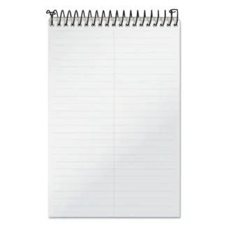 TOPS™ Docket Gold Steno Pads, Gregg Rule, Frosted White Cover, 100 Sheets, 6 x 9, Heavyweight 20 lb Bond