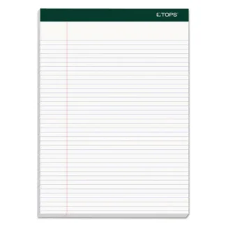 TOPS™ Double Docket Ruled Pads, Narrow Rule, 100 White Sheets, 8.5" x 11.75", 4/Pack