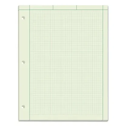 TOPS™ Engineering Computation Pads, Cross-Section Quadrille Rule, Green Cover, 100 Green-Tint Sheets, 8.5 x 11 inches