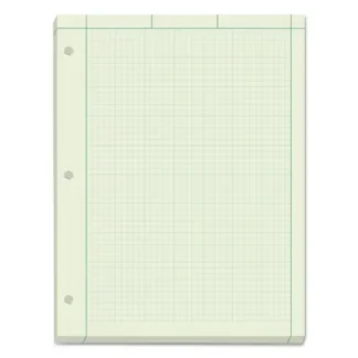 TOPS™ Engineering Computation Pads, Cross-Section Quadrille Rule, Green Cover, 200 Sheets, 8.5 x 11 inches