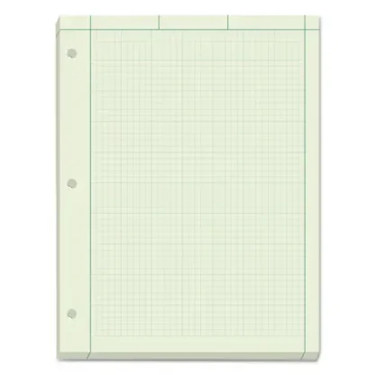 TOPS™ Engineering Computation Pads, Cross-Section Quadrille Rule, Green Cover, 200 Sheets, 8.5 x 11 inches