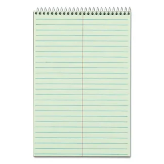 TOPS™ Gregg Steno Pads, Gregg Rule, 80 Green-Tint Sheets, 6" x 9"