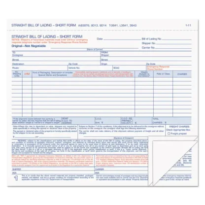 TOPS™ Hazardous Material Short Form