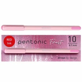 TOPS™ PENTONIC Gel Pen, Fine Point, 0.7 mm, Red Ink, Pale Pink Barrel, 10/Pack