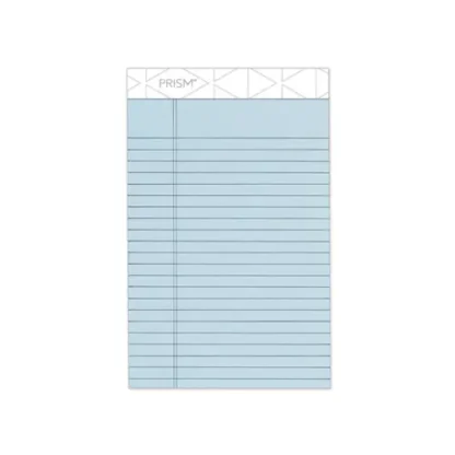 TOPS™ Prism + Colored Writing Pads, Narrow Rule, 50 Pastel Blue 5 x 8 Sheets, 12/Pack