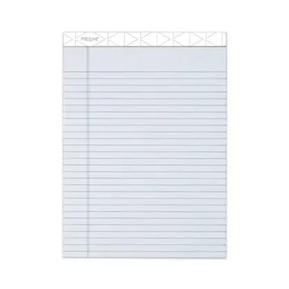 TOPS™ Prism + Colored Writing Pads, Wide/Legal Rule, 50 Pastel Gray Sheets, 8.5 x 11.75, 12/Pack