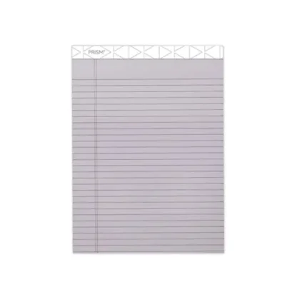 TOPS™ Prism + Colored Writing Pads, Wide/Legal Rule, 50 Pastel Orchid Sheets, 8.5" x 11.75", 12/Pack