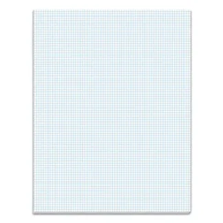 TOPS™ Quadrille Pads, 8 sq/in Quadrille Rule, 50 Sheets, 8.5" x 11", White