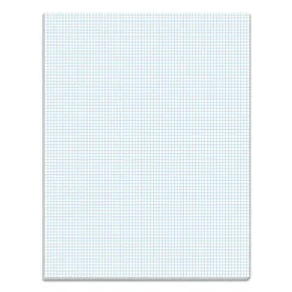 TOPS™ Quadrille Pads, 8 sq/in Quadrille Rule, 50 Sheets, 8.5" x 11", White
