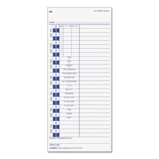 TOPS™ Time Clock Cards