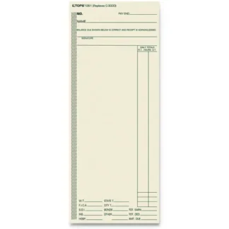 TOPS™ Time Clock Cards, Replacement for ATR206/C3000/M-154, One Side, 3.38 x 8.25, 500/Box