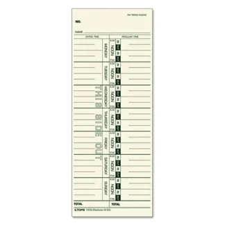 TOPS™ Time Clock Cards, Replacement for M-33, One Side, 3.5 x 9, 500/Box