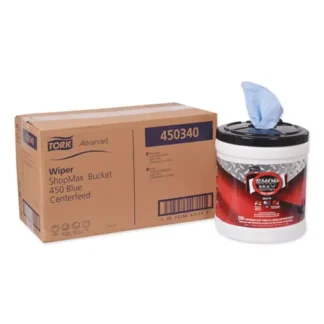 Tork® Advanced ShopMax Wiper 450, 8.5 x 10, Blue, 200/Bucket, 2 Buckets/Carton