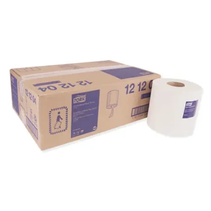 Tork® Centerfeed Hand Towel, 2-Ply, White, 600 Towels per Roll, 6 Rolls per Carton