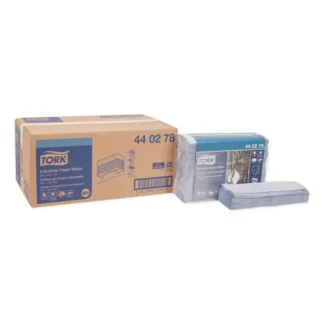 Tork® Industrial Paper Wiper, Blue, 4-Ply, 90 Sheets/Pack, 5 Packs/Carton