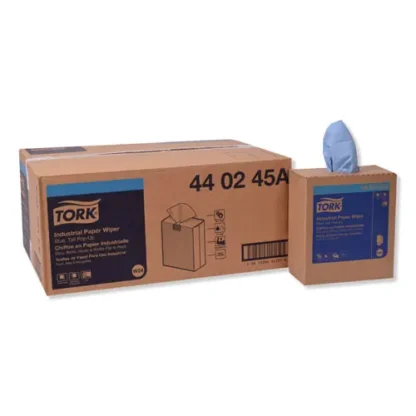 Tork® Industrial Paper Wiper, 4-Ply, Blue, 90 Towels/Box, 10 Boxes/Carton