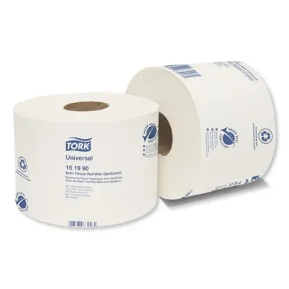 Tork® Universal Bath Tissue Roll with OptiCore, 2-Ply, White, 865 Sheets/Roll, 36/Carton