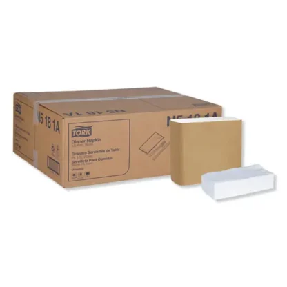 Tork® Universal Dinner Napkins, 1-Ply, 15" x 17", 1/8 Fold, White, 3000/Carton
