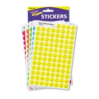 TREND® SuperSpots and SuperShapes Sticker Variety Packs, Neon Smiles, Assorted Colors, 2,500/Pack