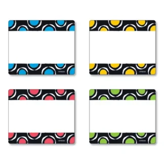 TREND® Terrific Labels Name Tags, Dots Design, Assorted Colors, 3" x 2.5", 36 Pack