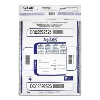 TripLOK™ Deposit Bag, Plastic, 12" x 16", White, 100/Pack