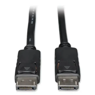 Tripp Lite by Eaton DisplayPort Cable with Latches, 3 ft, Black