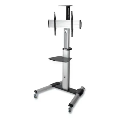 Tripp Lite by Eaton Flat Panel Floor Stand, Metal, 1 Shelf, Silver/Black
