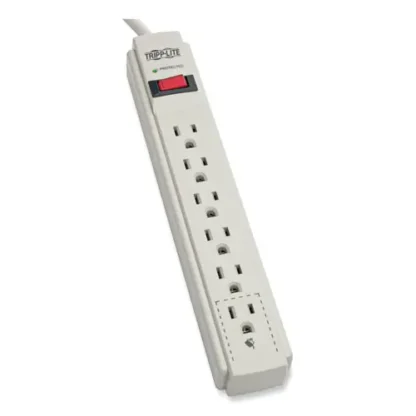Tripp Lite by Eaton Protect It! Surge Protector, 6 AC Outlets, 4 ft Cord, 790 J, Light Gray